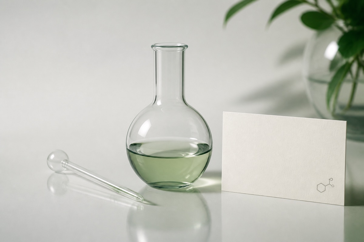 Lab flask and pipette for organic chemistry calculations